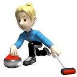 mobiele curlingbaan